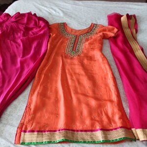 Orange & Pink Salwar